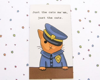 Cute Cat Magnet Police Officer Cat Magnet Cute Magnet Cat Magnet Fridge Magnet Cubicle Decor Kawaii Magnet Cop Kitty Magnet Refrigerator