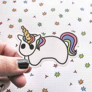 Rainbow Unicorn Sticker, Pony Laptop Sticker, Car Sticker, Skateboard Sticker, Vinyl Sticker, Horse Sticker, Rainbow Horse, I image 3