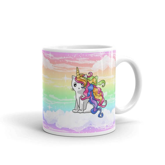 Cat Unicorn Funny Coco The Rainbow Caticorn Keyring Key Chain