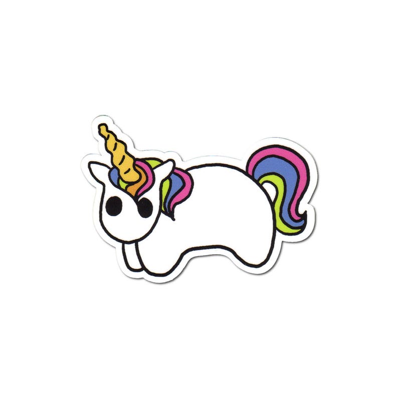Rainbow Unicorn Sticker, Pony Laptop Sticker, Car Sticker, Skateboard Sticker, Vinyl Sticker, Horse Sticker, Rainbow Horse, I image 2