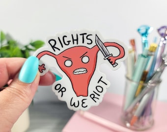 Feminist Pro-Choice Protest Uterus Vinyl Sticker