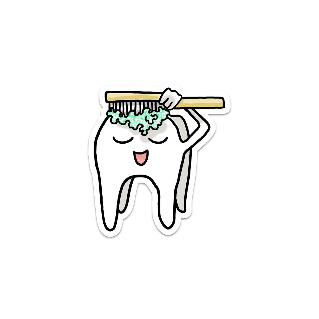 Cute Tooth Sticker, Phone Sticker, Dentist Laptop Sticker, Car Sticker ...
