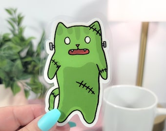 Frankenstein Cat Bookmark: Funny Bookish Gift
