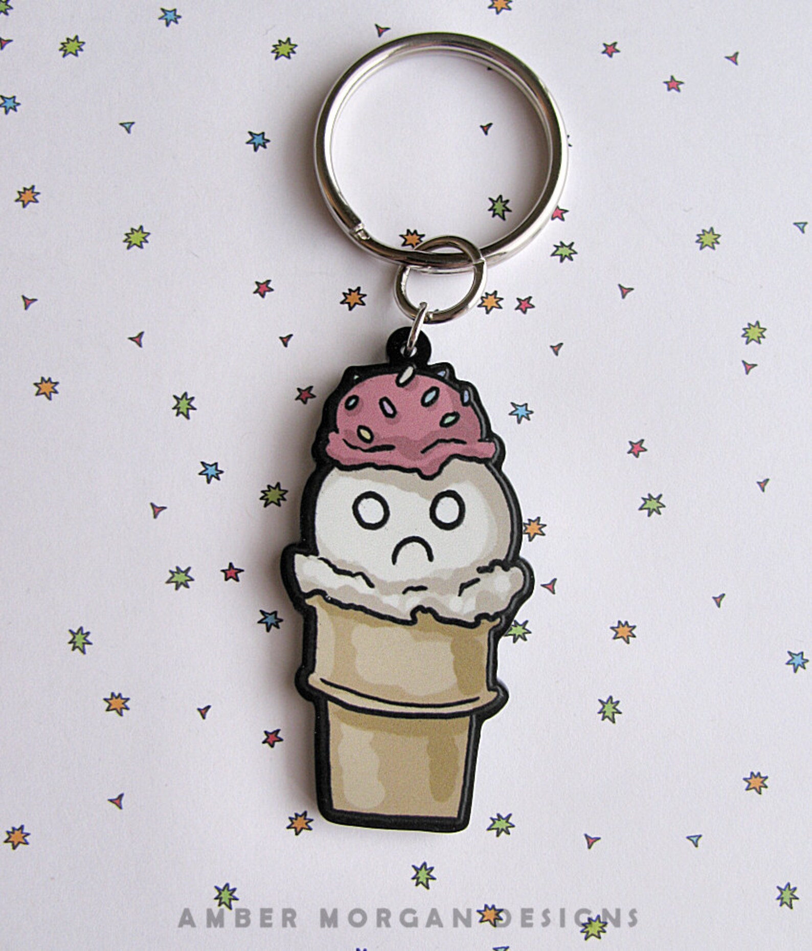 CLEARANCE Cute Food Keychain Ice Cream Cone Keychain Cute Etsy