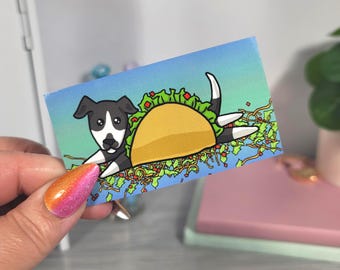Taco Costume Dog Vinyl Magnet