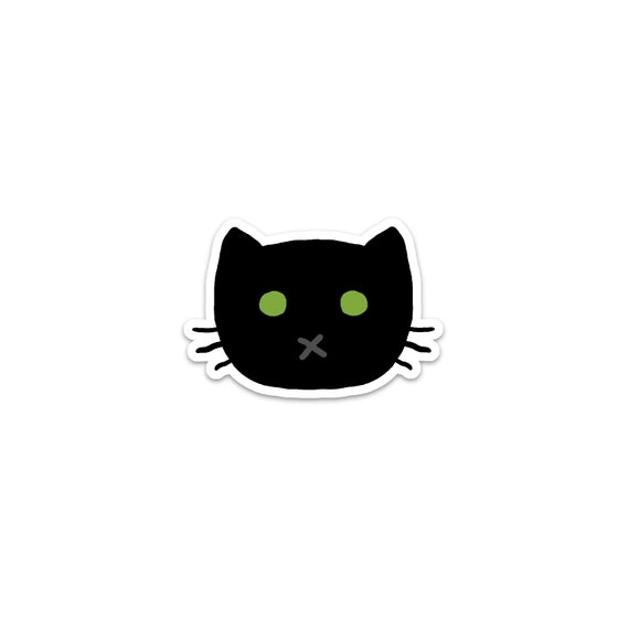 black cat sticker