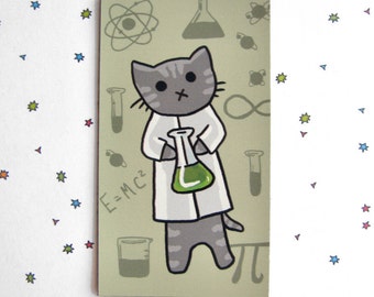 Cute Cat Magnet Scientist Cat Magnet Cute Magnet Cat Magnet Fridge Magnet Cubicle Decor Kawaii Magnet Science Kitty Magnet Refrigerator