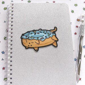 Donut Cat Sticker, Laptop Sticker, Car Sticker, Bumper Sticker, Vinyl Sticker, Cute Food, Cat Sticker, Funny Cat, Funny Food, Sprinkles image 5