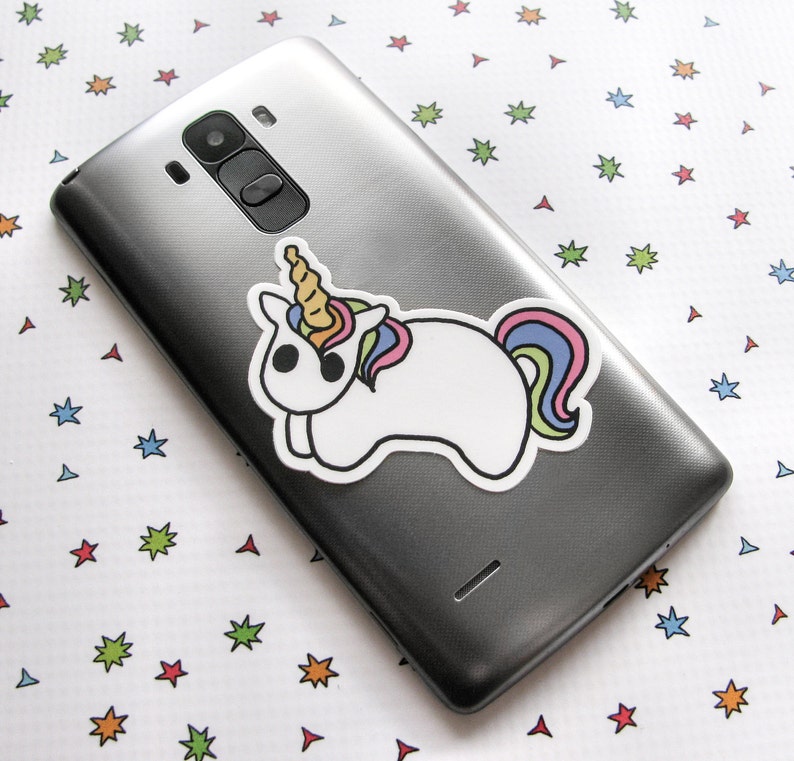 Rainbow Unicorn Sticker, Pony Laptop Sticker, Car Sticker, Skateboard Sticker, Vinyl Sticker, Horse Sticker, Rainbow Horse, I image 6