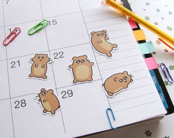 Silly Hamster Stickers, Paper Stickers, Journaling, Sticker Flakes, Cute Hamsters, Stationery, Scrapbooking, Cute Critters, Funny Hamsters