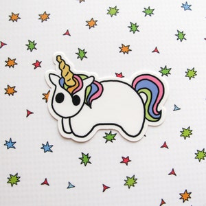 Rainbow Unicorn Sticker, Pony Laptop Sticker, Car Sticker, Skateboard Sticker, Vinyl Sticker, Horse Sticker, Rainbow Horse, I image 5