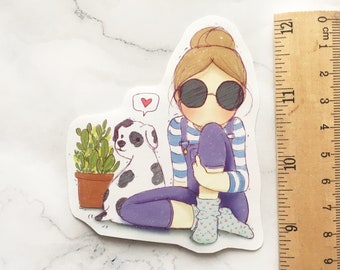 Miss Lily Shades large sticker