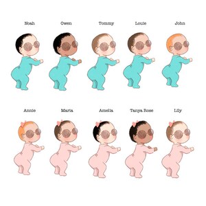 Set de Pegatinas de Miss Lily Shades Primer año del bebé imagen 3