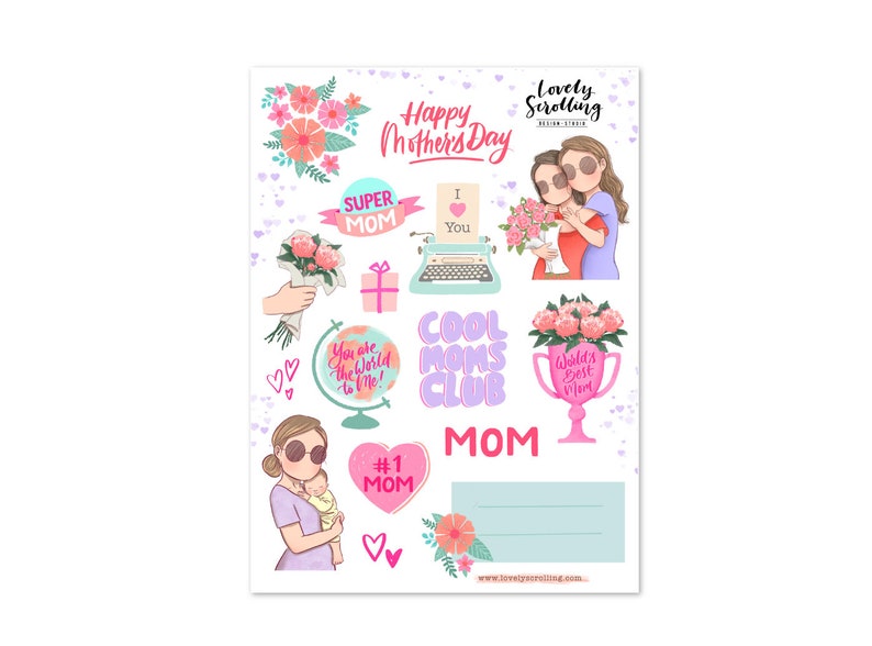 Mothers day stickers Miss Lily Shades image 2
