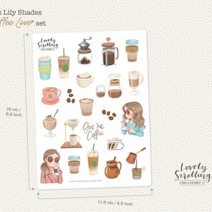 Miss Lily Shades Coffee Love Sticker set image 1