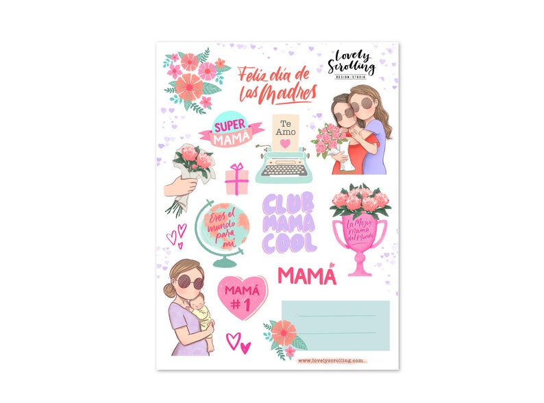 Mothers day stickers Miss Lily Shades image 3