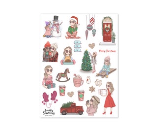 Christmas Holiday Miss Lily Shades sticker set 2020