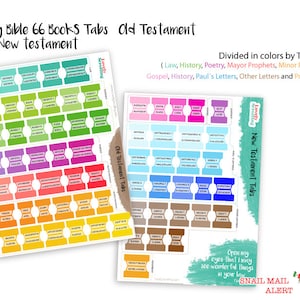 Bible Tabs (color division)(english or spanish)