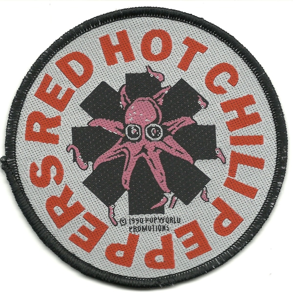 RHCP octopus LICENSED woven sew on patch 9.5 cm / 3.5 inches - mint condition brand new/unused red hot chili peppers
