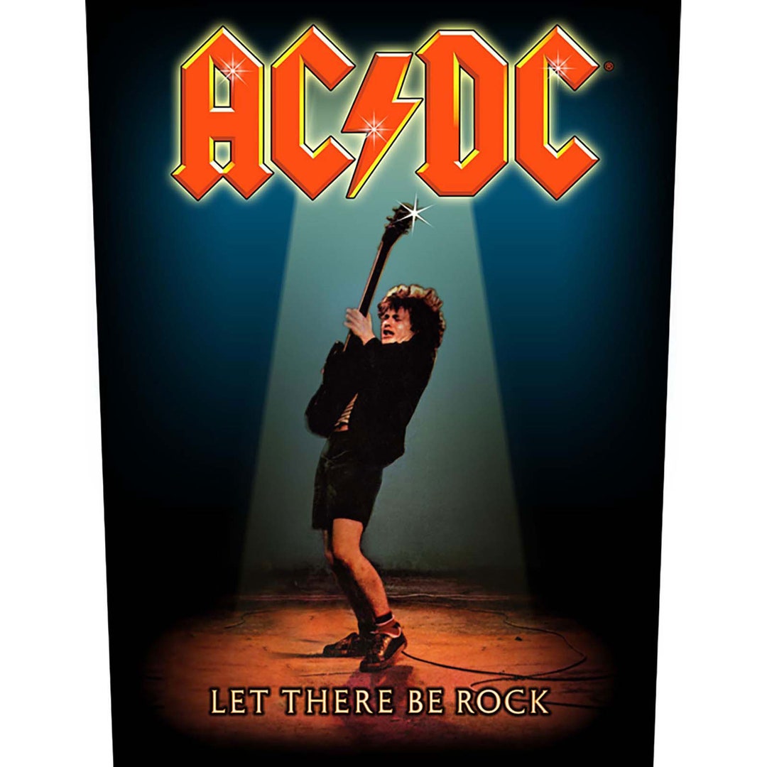 AC/DC Let There Be Rock Giant BACKPATCH Printed 36 X 30 Cm / 14 X 12 ...