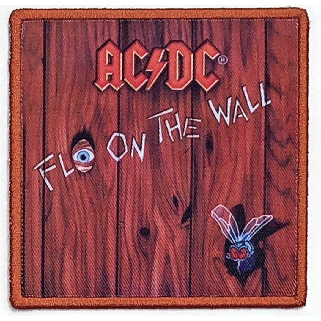 AC/DC Fly on the Wall EMBROIDERED Border Printed Iron on Patch Mint ...