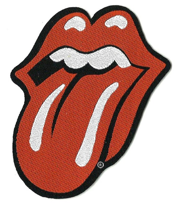 ROLLING STONES corte de lengua clasico NUEVO parche cosido tejido 10 centimetros 4 pulgadas mercancia oficial completamente sellada Etsy Mexico