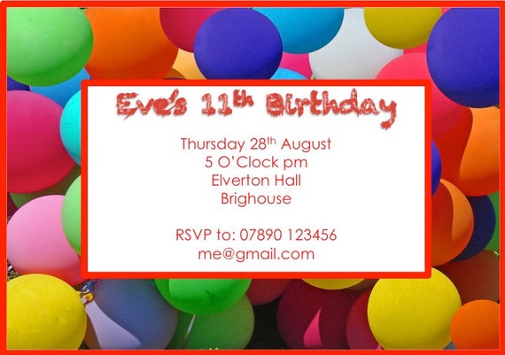 Items similar to Printable Children's Party Invitation - Kids party ...