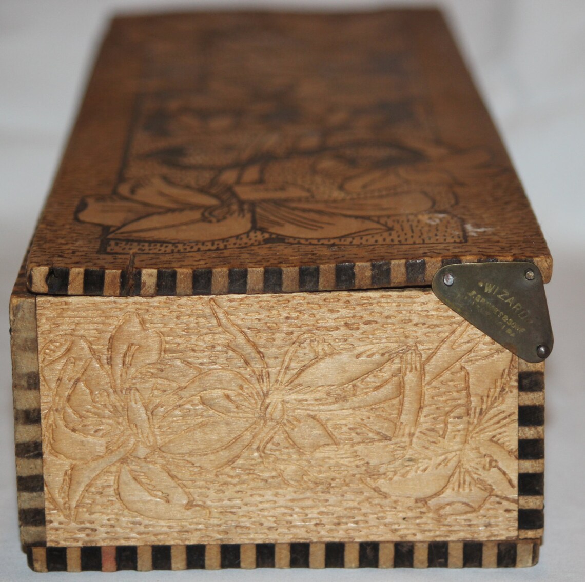 Vintage Wooden Men's Neck Tie Box by Wizard Mfg. Etsy