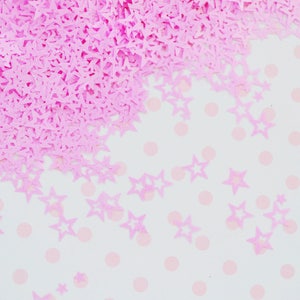 6mm Kawaii rosa hohlen Stern Glitter Harz liefert Nagel Art Decoden Schleim - 5 Gramm