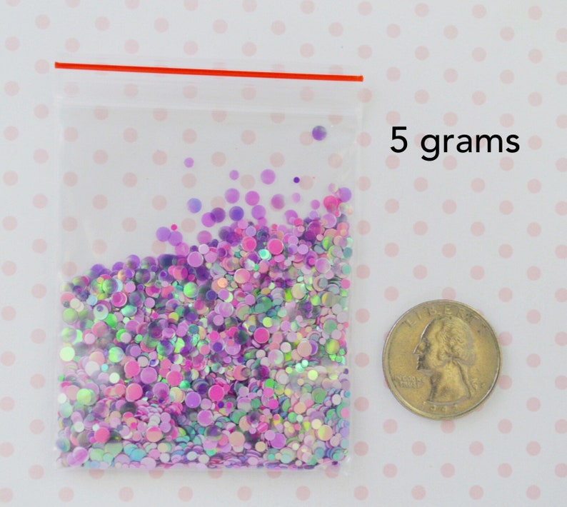Kawaii Pink and Purple Iridescent Dot Glitter Resin Supplies | Etsy