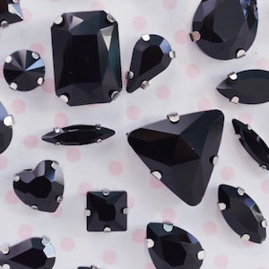 Black & Crystal Square Stick on Rhinestones* – Inspire-Create