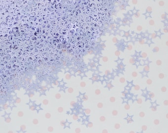 6mm Kawaii Pastel Purple Hollow Star Glitter Resin Supplies Nail Art Decoden Slime - 5 grams