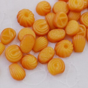 9mm+/- Tiny Kawaii Shortbread Butter Cookie Flatback Resin Decoden Cabochon - set of 10