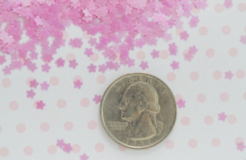 3mm Kawaii Pastel Pink Pearlescent Sakura Cherry Blossom Glitter Resin Supplies Nail Art Decoden Slime 5 grams image 7