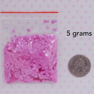 3mm Kawaii Pastel Pink Pearlescent Sakura Cherry Blossom Glitter Resin Supplies Nail Art Decoden Slime 5 grams image 5