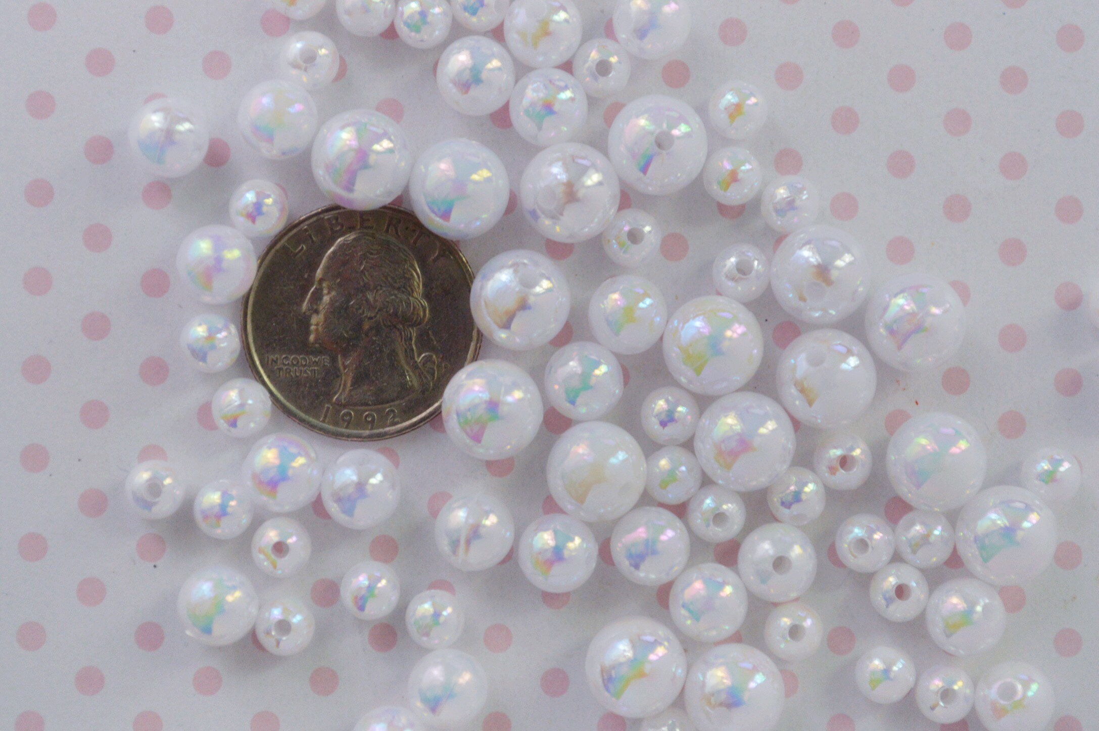 Pastel Beads - 8mm Tiny Matte Pastel Double Inner Bead Resin or Acrylic  Beads - 200 pc set