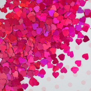 4mm Kawaii Donkerroze Kobalt Blauw Paars Rood Iriserend Metallic Heart Glitter Hars Levert Nail Art Decoden Slime - 5 gram