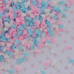 5mm Pastel Pink Blue White Cloud Kawaii Sprinkles Polymer Clay Resin Supplies Nail Art Decoden Slime - 10 grams