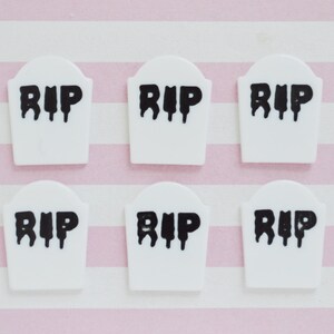 25 mm RIP Grafsteen Plaksteen Decoden Cabochon - set van 6