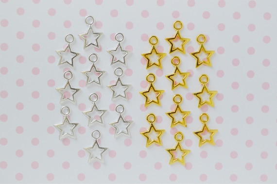 10Pcs 21x21mm Acetate sheet Stars Charms Earring Bracelet for DIY Crafting