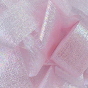 55mm Wide Kawaii Iridescent Pastel Pink Dreamy Rainbow Yume Ribbon - 5 yards