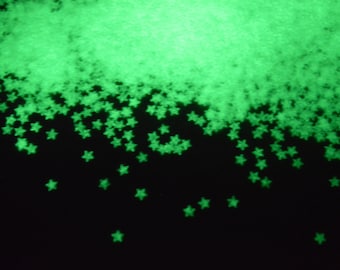 3mm Kawaii Glow in the Dark Star Glitter Resin Supplies Nail Art Decoden Slime - 5 grams