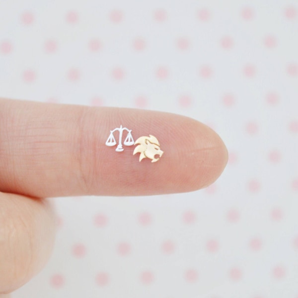 5mm Tiny Kawaii Zodiac Gold or Silver Metallic Constellation Symbols Metal Glitter Resin Supplies Nail Art Decoden - set of 50