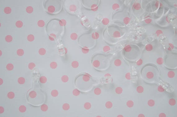 8mm Clear Glue-On Bails For DIY Charms - 20 piece set