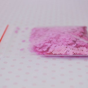 3mm Kawaii Pastel Pink Pearlescent Sakura Cherry Blossom Glitter Resin Supplies Nail Art Decoden Slime 5 grams image 6