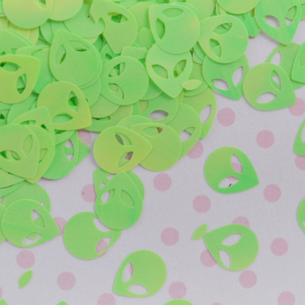 10mm Alien Iridescent Green Pastel Goth Creepy Cute Kawaii Glitter Resin Supplies Nail Art Slime Decoden Sequins - 5 grams