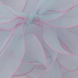45 mm Pastel Azul Brilhante Rosa Tubulação Ruffle Organza Fita Decoden Jóias Suprimentos - 5 jardas