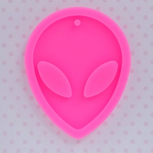 72mm BIG Alien Head UFO ET Pendant Kawaii Flatback Silicone Resin Mold