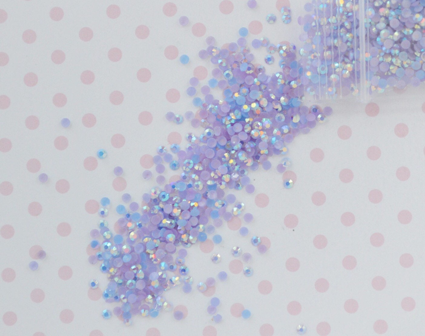 Iridescent Rhinestone 2mm Purple Ab Iridescent Rhinestone Flatback Resin Decoden Cabochon - 5 ...
