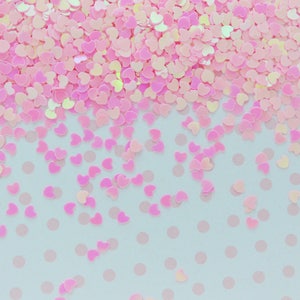3 mm iriserend pastelroze hart glitterharsbenodigdheden Nail Art Decoden Slime - 10 gram
